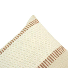Handmade Cotton Textured Cushion Cover 45x45 cm | Woven Bobble Design | Neutral Beige Decorative Throw Pillow Cover