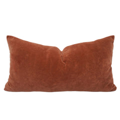 Solid Brown Velvet Lumbar Cushion Cover 40x60 cm