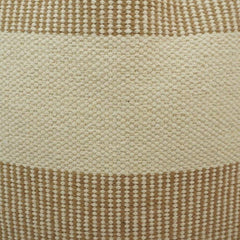 Handwoven Striped Cotton Cushion Cover – Beige & Cream Textured Throw Pillow Cover | 45x45 cm