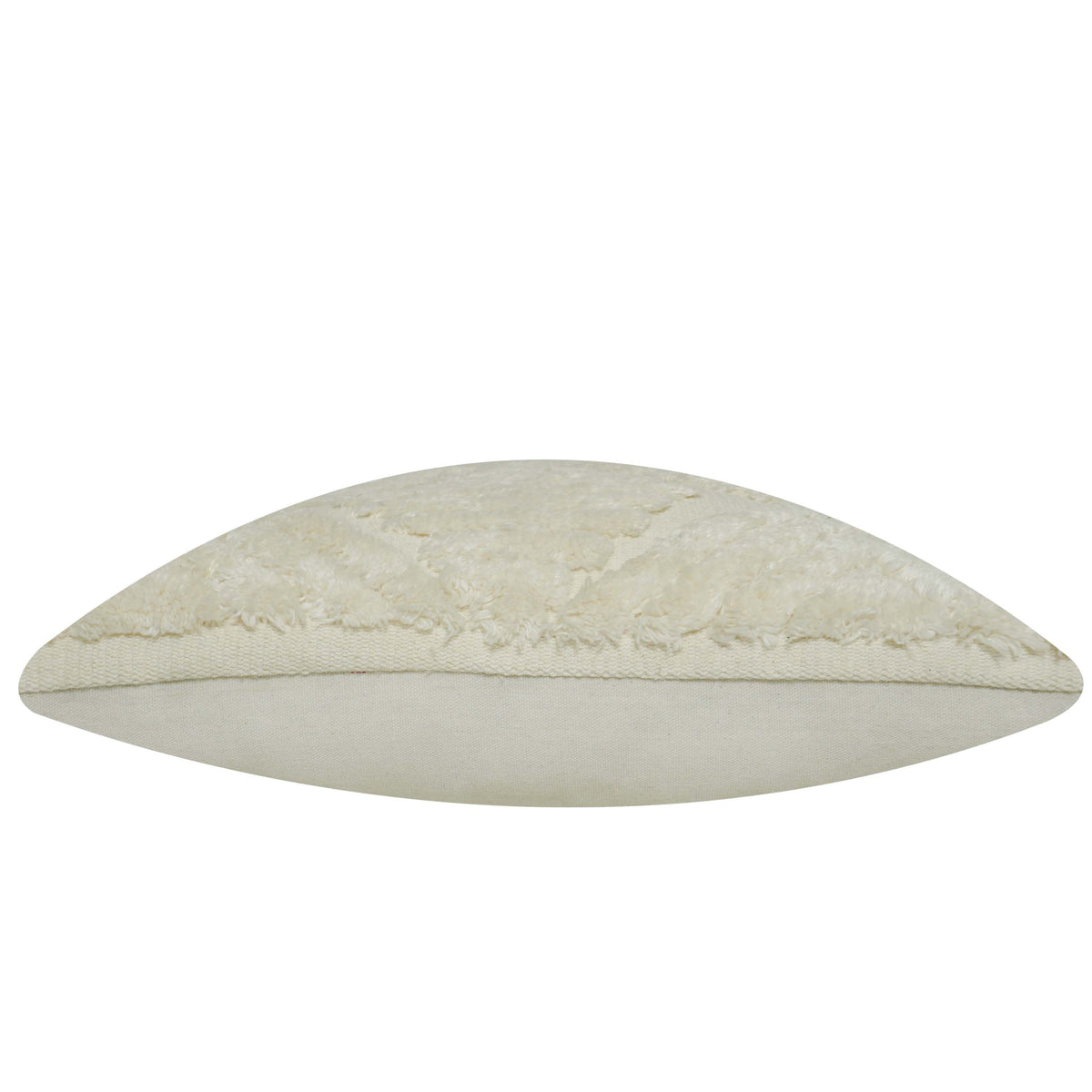 Ivory Tufted Cotton Cushion Cover 45x45 cm | Geometric Textured Boho Decorative Pillow Cover | Handmade Soft Cushion Cover with Hidden Zipper