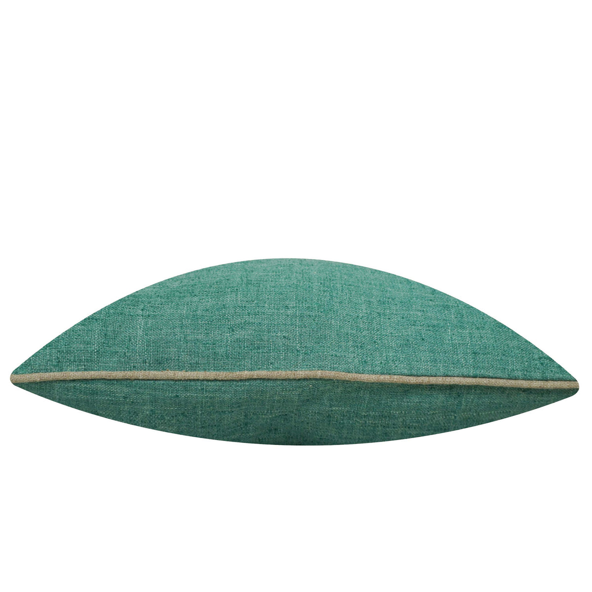 Teal Green Slub Cotton Cushion Cover – 45 x 45 cm | Textured Solid Accent Pillow Cover