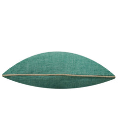 Teal Green Slub Cotton Cushion Cover – 45 x 45 cm | Textured Solid Accent Pillow Cover