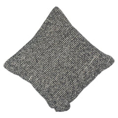 Black & White Textured Cotton Cushion Cover | Handwoven Look | Modern Minimalist Throw Pillow Cover | 18x18 Inch