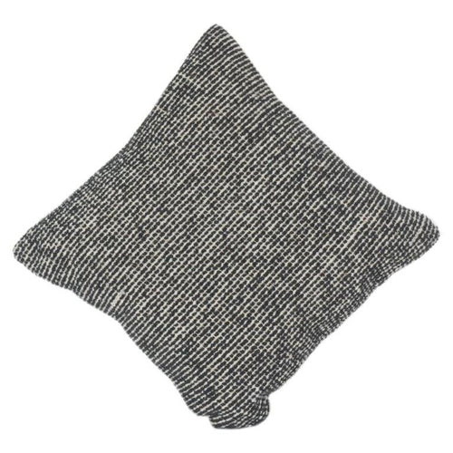 Black & White Textured Cotton Cushion Cover | Handwoven Look | Modern Minimalist Throw Pillow Cover | 18x18 Inch