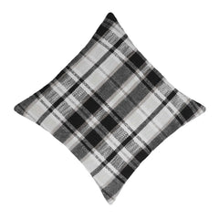 Handwoven Black & White Plaid Cushion Cover 45 x 45 cm | Checkered Woven Cushion Cover