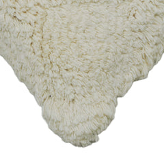 Tufted Textured Cushion Cover 45 x 45 cm – Ivory Cream Shaggy Design