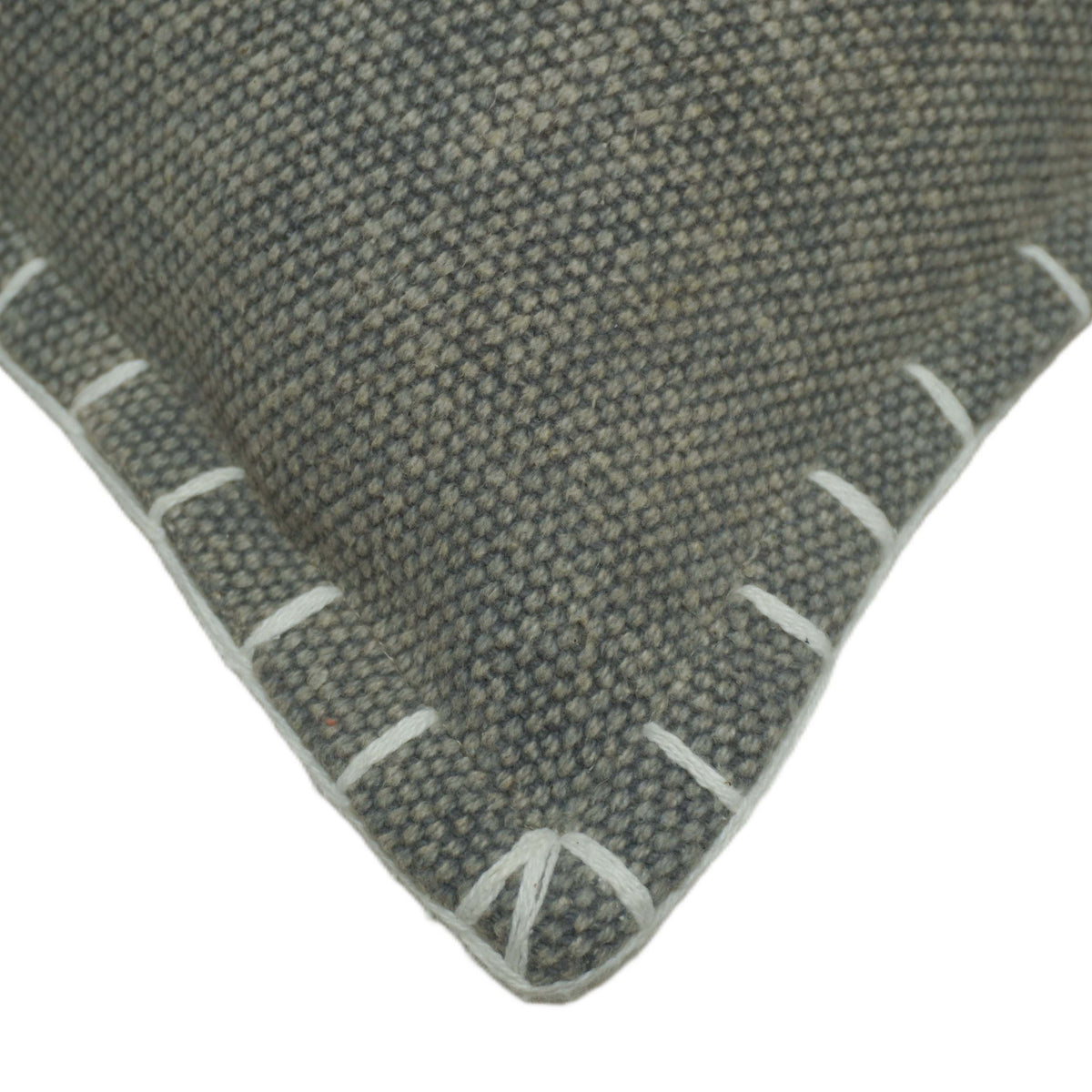 Charcoal Grey Textured Border Cushion Cover – 45 x 45 cm
