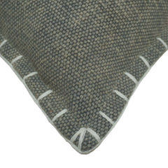 Charcoal Grey Textured Border Cushion Cover – 45 x 45 cm