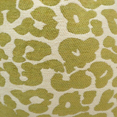 Olive Leopard Jacquard Cushion Cover – 45x45 cm | Textured Woven Decorative Pillow Cover