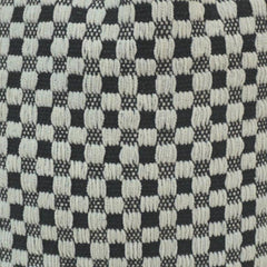 Black & White Checkered Cotton Cushion Cover | Textured Woven Design | 45x45 cm