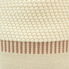 Handmade Cotton Textured Cushion Cover 45x45 cm | Woven Bobble Design | Neutral Beige Decorative Throw Pillow Cover