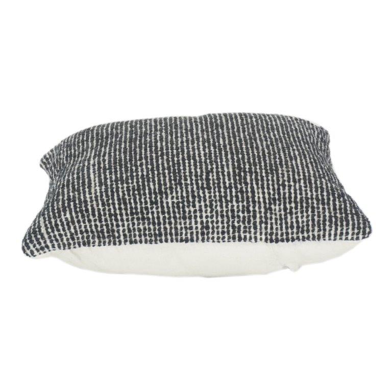 Schwarz-weißer Kissenbezug aus Baumwolle mit Struktur | Handgewebter Look | Moderner, minimalistischer Kissenbezug | 45x45 cm - Bulk manufacturer & supplier from Panipat, India