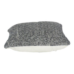 Black & White Textured Cotton Cushion Cover | Handwoven Look | Modern Minimalist Throw Pillow Cover | 18x18 Inch