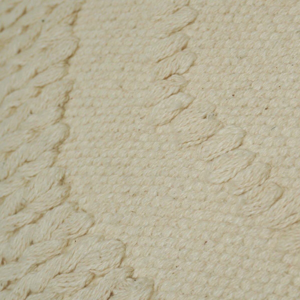 Handwoven Cotton Cushion Cover 45x45 cm | Textured Woven Throw Pillow Cover | Ivory Boho Decorative Cushion Cover | Hidden Zipper | 100% Cotton