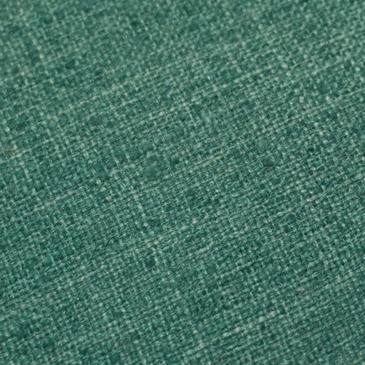 Teal Green Slub Cotton Cushion Cover – 45 x 45 cm | Textured Solid Accent Pillow Cover