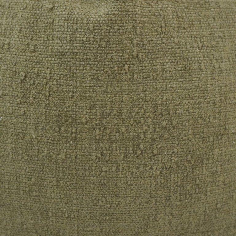 Artisan Handmade Cotton Cushion Cover – Olive Green Fringed Design | 45x45 cm - Bulk manufacturer & supplier from Panipat, India