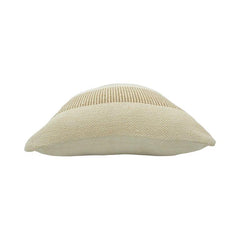 Handwoven Striped Cotton Cushion Cover – Beige & Cream Textured Throw Pillow Cover | 45x45 cm