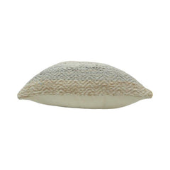 Handwoven Chevron Cotton Cushion Cover | Neutral Textured Handmade Pillow Cover 45x45 cm