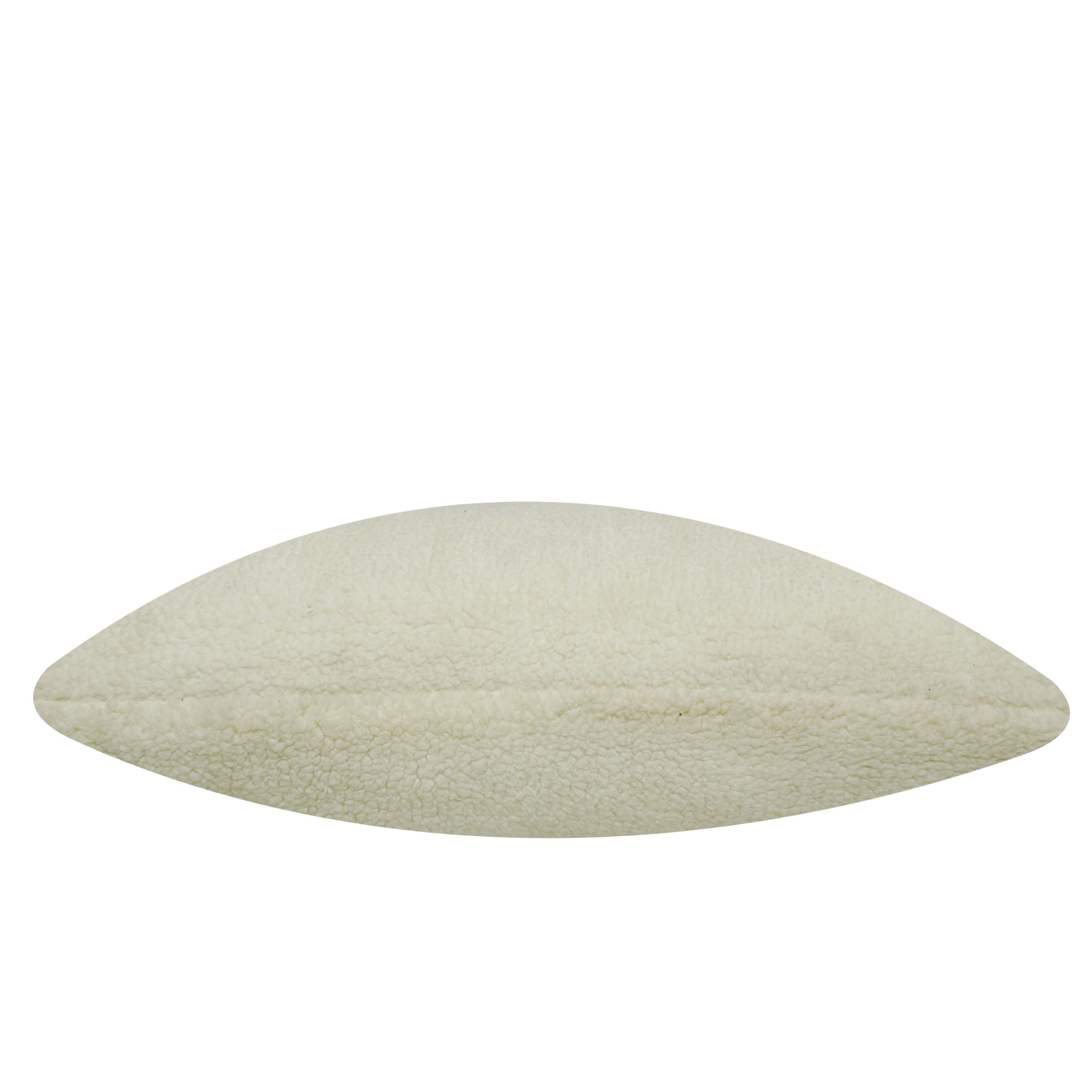 Ivory Textured Bouclé Cushion Cover 45x45 cm | Soft Plush Decorative Throw Pillow Cover with Hidden Zip | Modern Minimalist Home Décor