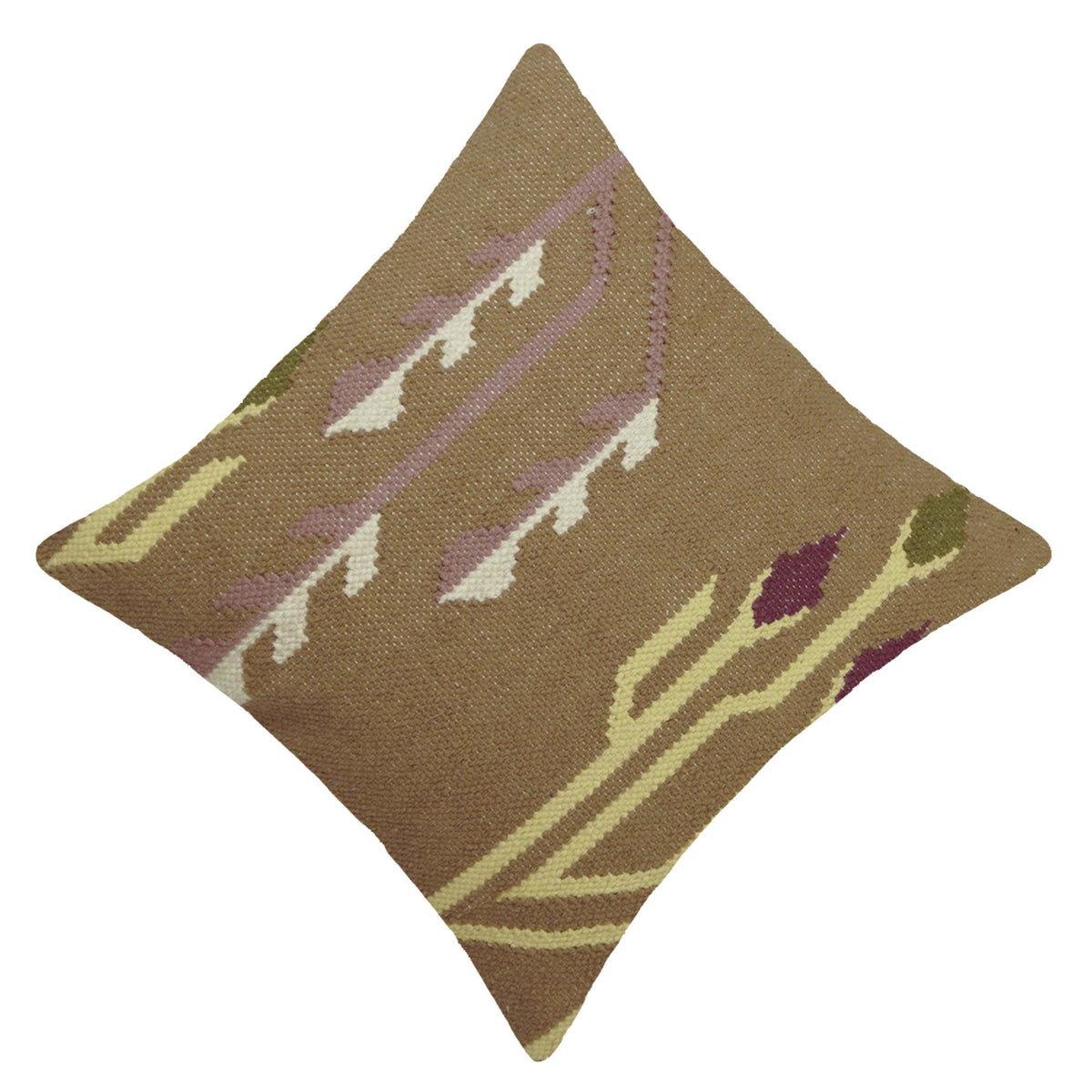 Handwoven Cotton Cushion Cover 45x45 cm | Geometric Tribal Pattern | Decorative Throw Pillow Cover with Concealed Zip | Boho Rustic Home Décor | 100% Cotton