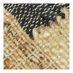 Handwoven Jute Patchwork Cushion Cover | Rustic Boho Textured Pillow | Natural Earth Tone Decor | 35x50 CM