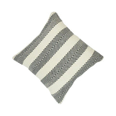 Handmade Black & White Chevron Cotton Cushion Cover | Woven Boho Throw Pillow Cover 45x45 cm