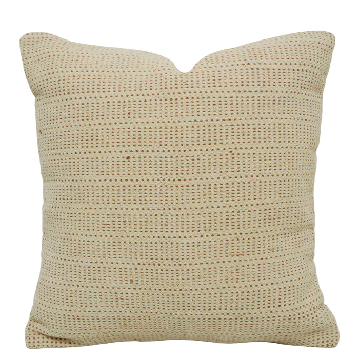 Handwoven Beige Textured Cotton Cushion Cover 45 x 45 cm – Natural Woven Accent Pillow Cover