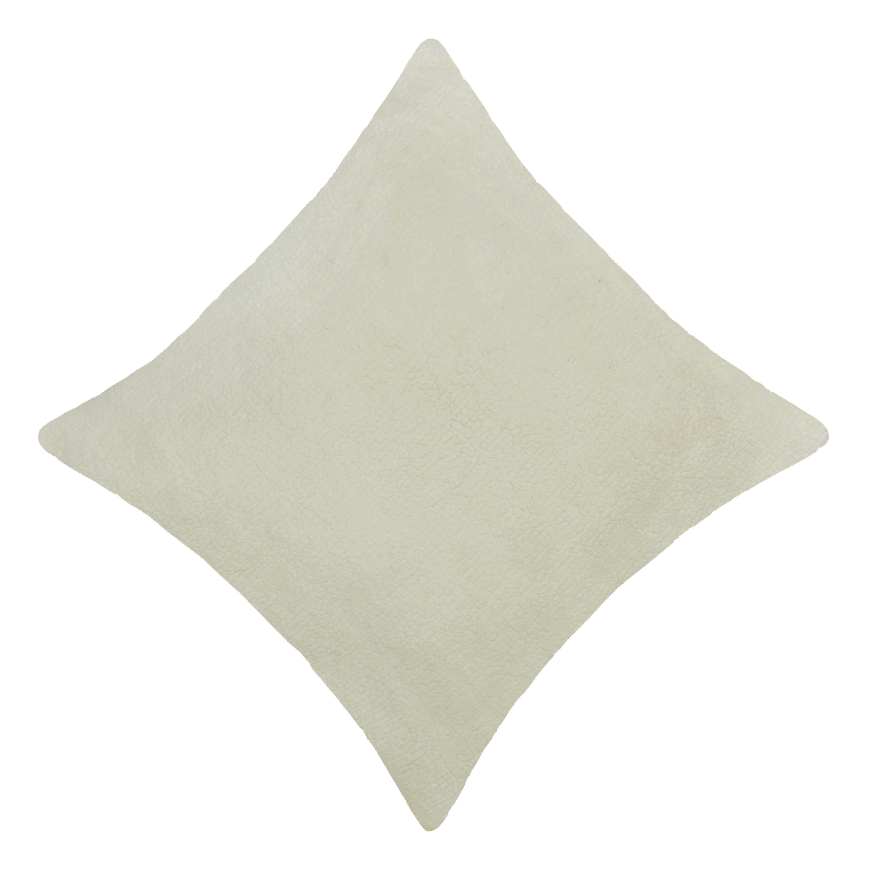 Ivory Textured Bouclé Cushion Cover 45x45 cm | Soft Plush Decorative Throw Pillow Cover with Hidden Zip | Modern Minimalist Home Décor