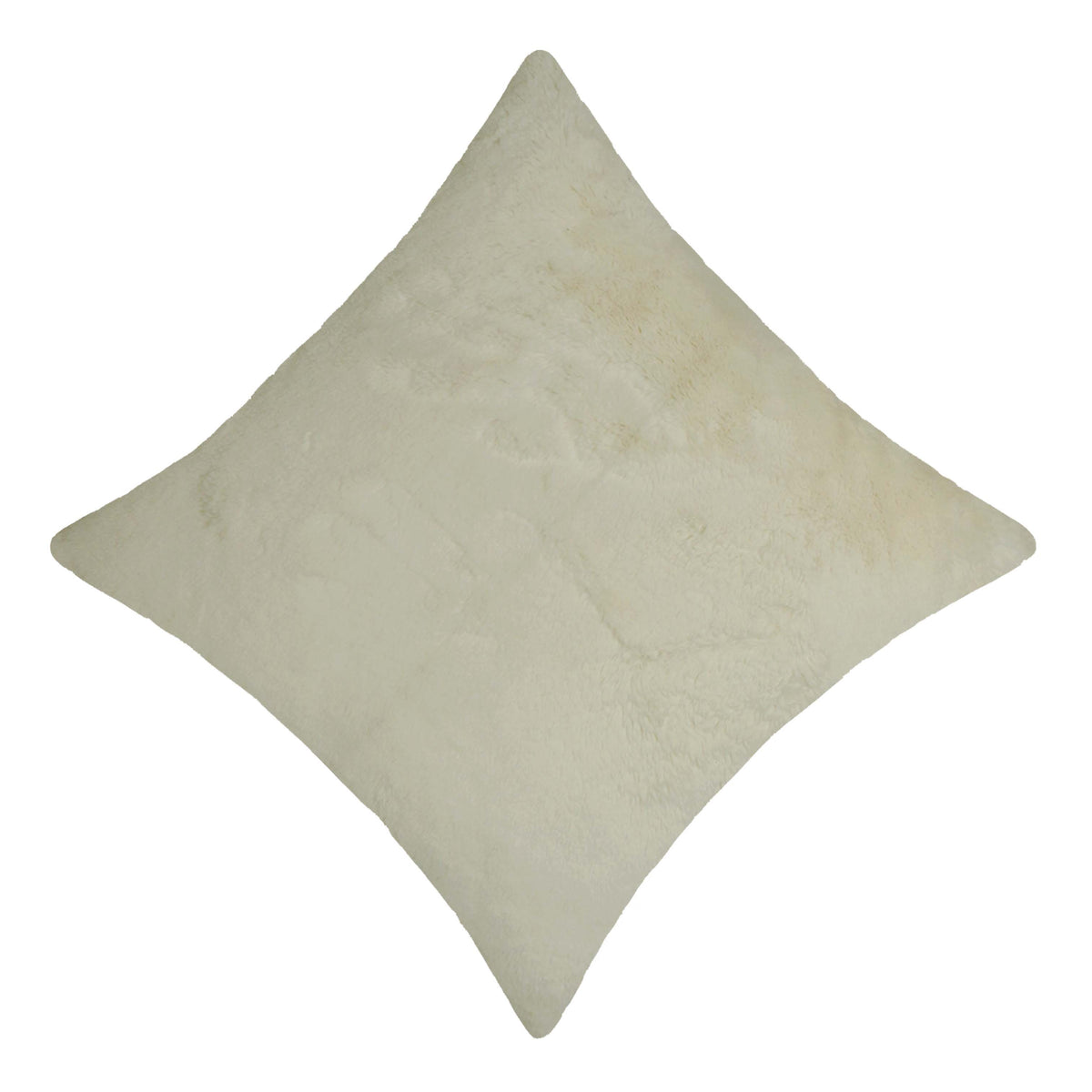 Luxury Faux Rabbit Fur Cushion Cover 45x45 cm | Ultra Soft Plush Throw Pillow Cover | Cream Beige | Hidden Zip | Decorative Cushion Cover for Sofa, Bed & Living Room