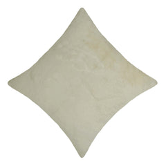 Luxury Faux Rabbit Fur Cushion Cover 45x45 cm | Ultra Soft Plush Throw Pillow Cover | Cream Beige | Hidden Zip | Decorative Cushion Cover for Sofa, Bed & Living Room