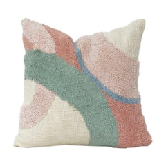 Tufted Cotton Cushion Cover 45x45 cm – Abstract Textured Design in Earthy Tones | Soft Decorative Throw Pillow