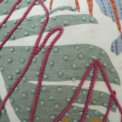 Abstract Embroidered Cotton Cushion Cover | Artistic Floral Design | 45x45 cm Decorative Pillow Cover