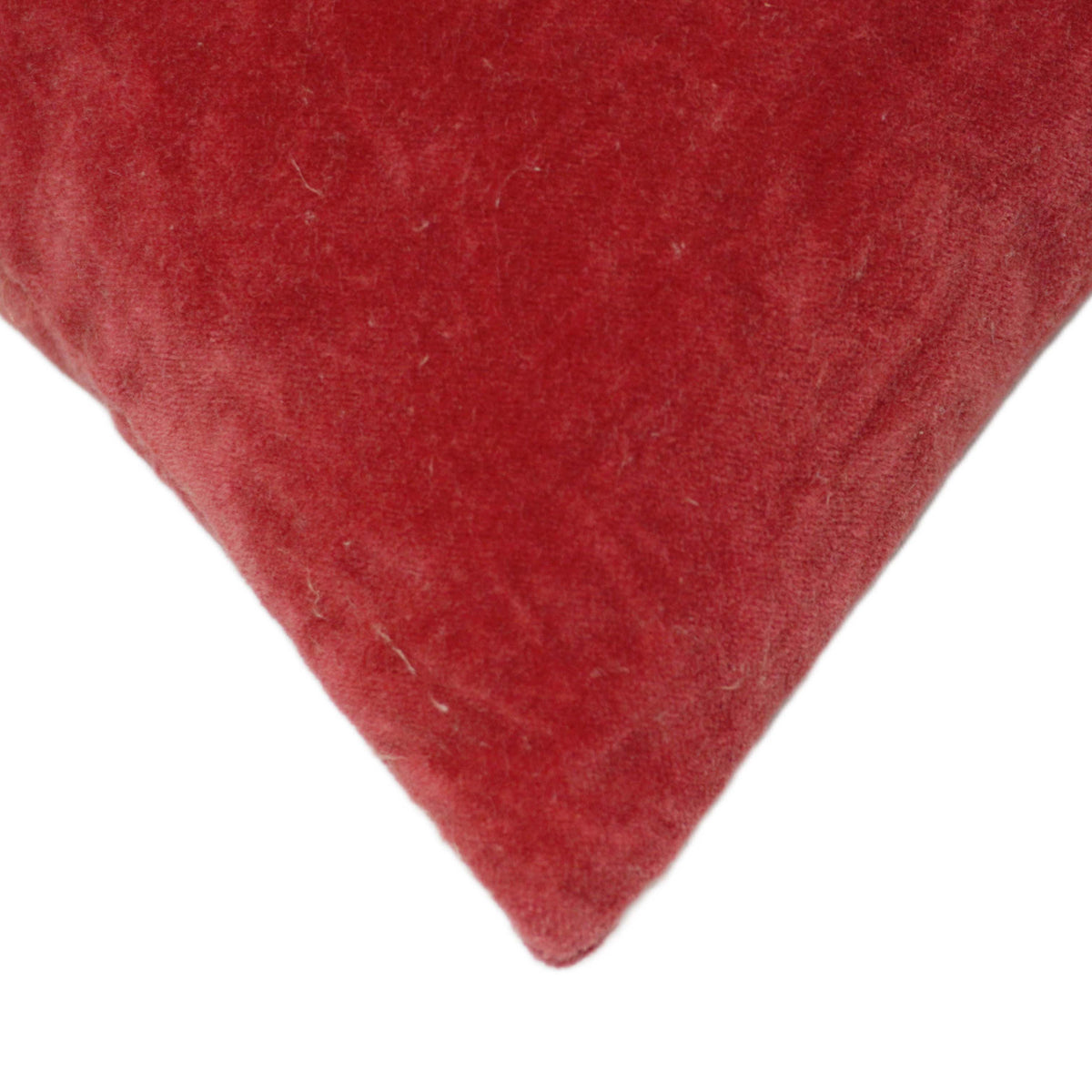 Solid red soft velvet cushion cover 35x50 cm