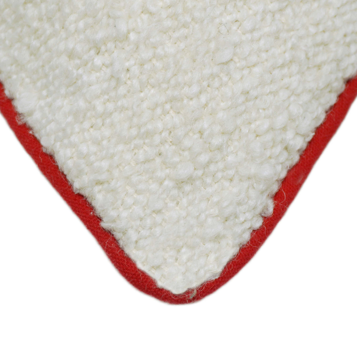 Handcrafted Ivory & Red Abstract Line Cushion Cover – 45 x 45 cm