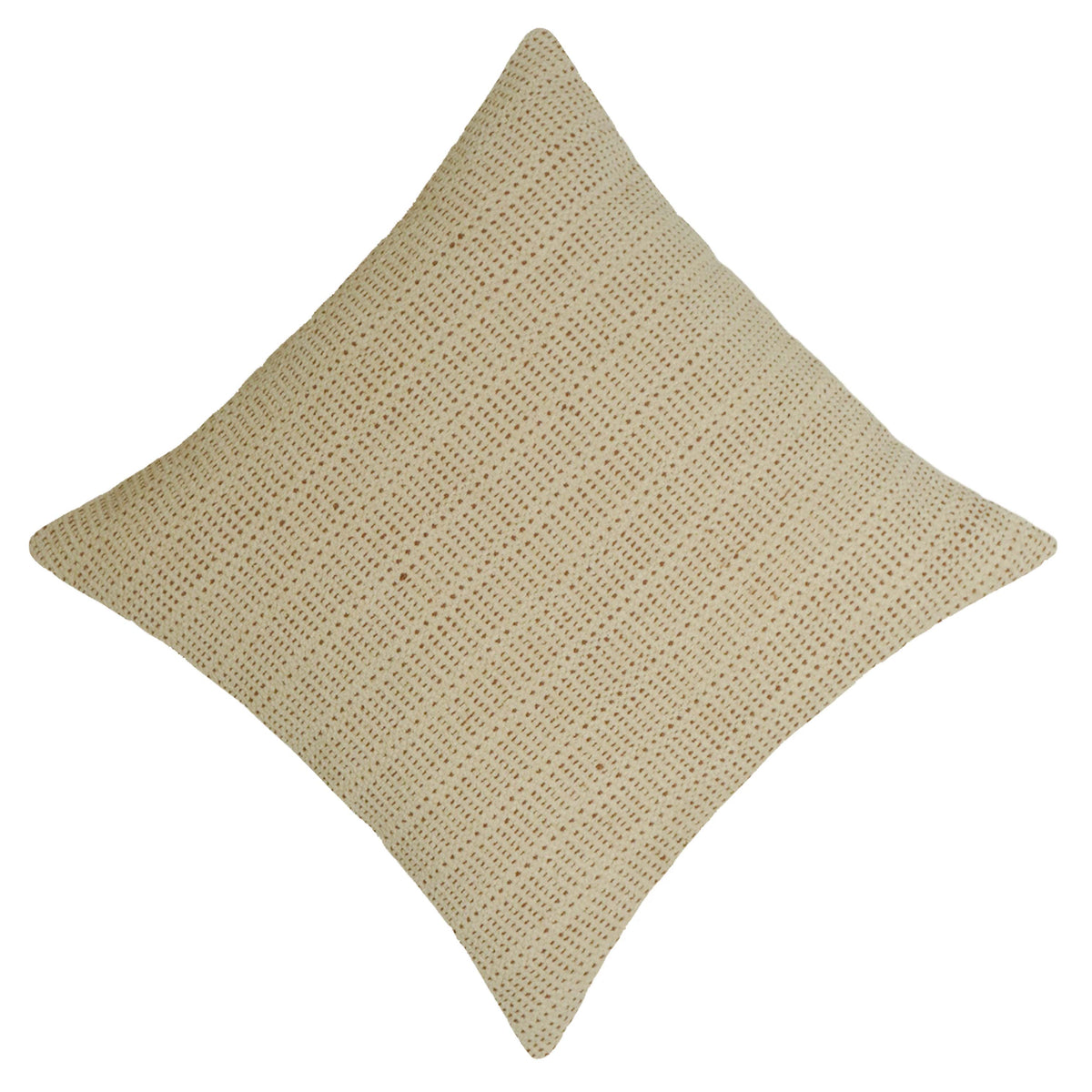 Handwoven Beige Textured Cotton Cushion Cover 45 x 45 cm – Natural Woven Accent Pillow Cover