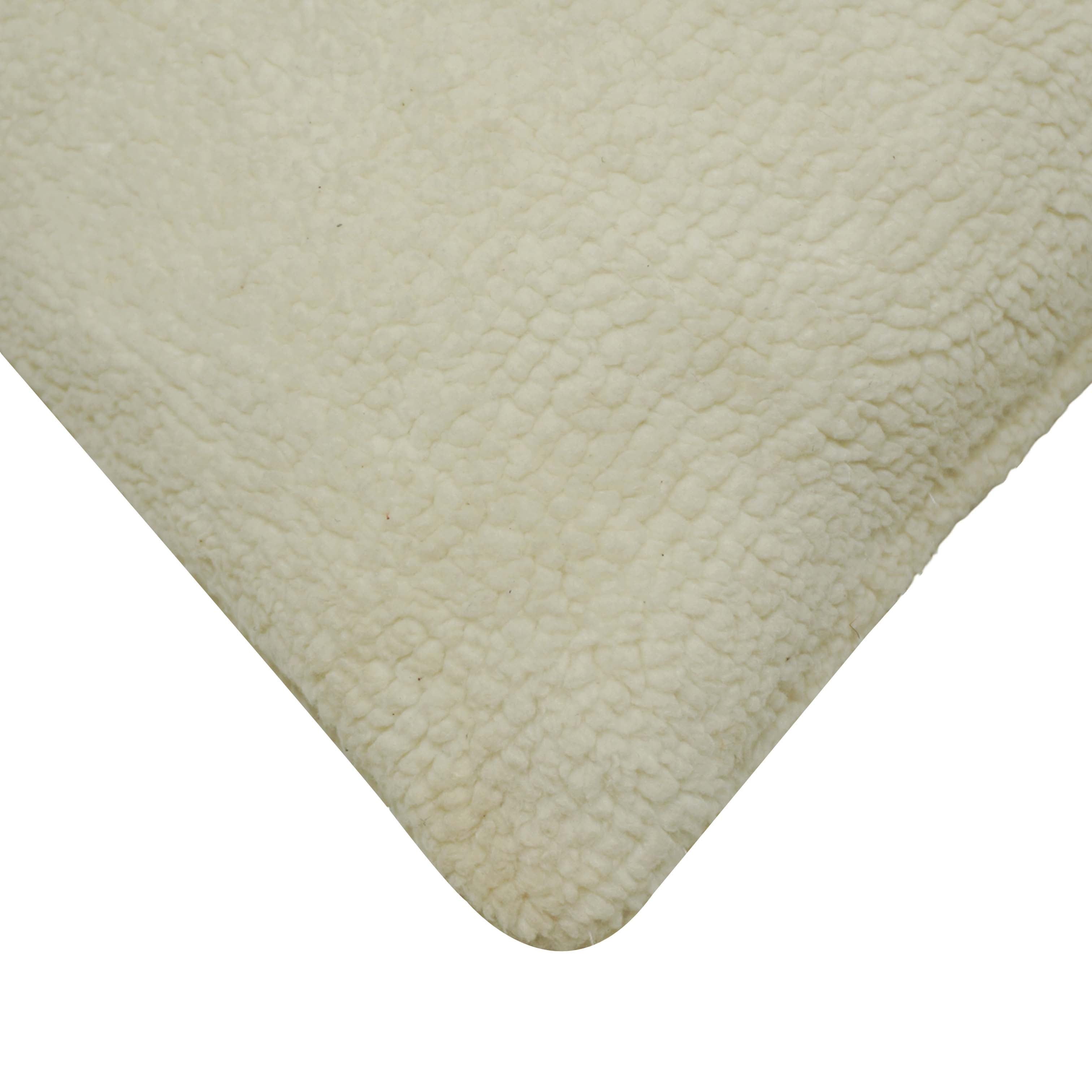 Ivory Textured Bouclé Cushion Cover 45x45 cm | Soft Plush Decorative Throw Pillow Cover with Hidden Zip | Modern Minimalist Home Décor