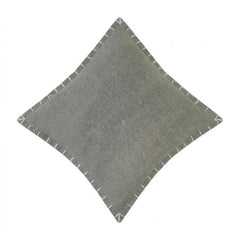 Sage Green Textured Cotton Cushion Cover with Striped Flange Border | 45 x 45 cm (18 x 18 Inch) Decorative Throw Pillow Cover