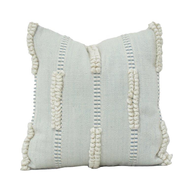 Textured Tufted Polyester Cushion Cover | Modern Neutral Striped Throw Pillow Cover | Soft Decorative Accent Cushion (45x45 CM)) - Bulk manufacturer & supplier from Panipat, India