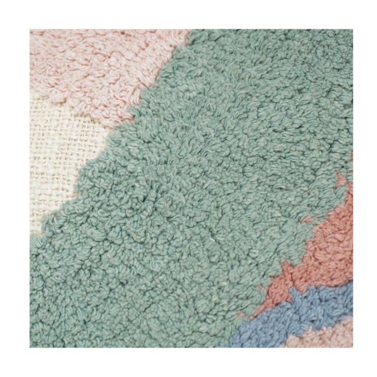 Tufted Cotton Cushion Cover 45x45 cm – Abstract Textured Design in Earthy Tones | Soft Decorative Throw Pillow