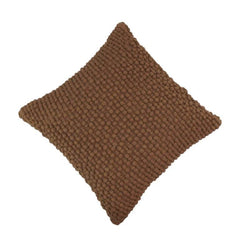 Handcrafted Bobble Textured Polyester Cushion Cover – Solid Brown | 45 x 45 cm | Decorative Throw Pillow Cover