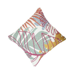 Abstract Embroidered Cotton Cushion Cover | Artistic Floral Design | 45x45 cm Decorative Pillow Cover