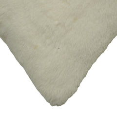 Luxury Faux Rabbit Fur Cushion Cover 45x45 cm | Ultra Soft Plush Throw Pillow Cover | Cream Beige | Hidden Zip | Decorative Cushion Cover for Sofa, Bed & Living Room