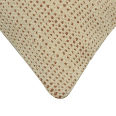 Handwoven Beige Textured Cotton Cushion Cover 45 x 45 cm – Natural Woven Accent Pillow Cover