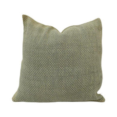 Sage Green Textured Cotton Cushion Cover | Woven Diamond Pattern | 45x45 cm (18x18 Inch)