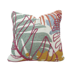 Abstract Embroidered Cotton Cushion Cover | Artistic Floral Design | 45x45 cm Decorative Pillow Cover