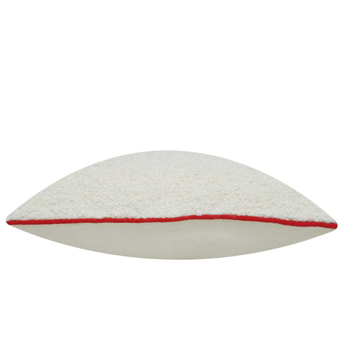 Handcrafted Ivory & Red Abstract Line Cushion Cover – 45 x 45 cm
