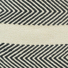 Handmade Black & White Chevron Cotton Cushion Cover | Woven Boho Throw Pillow Cover 45x45 cm