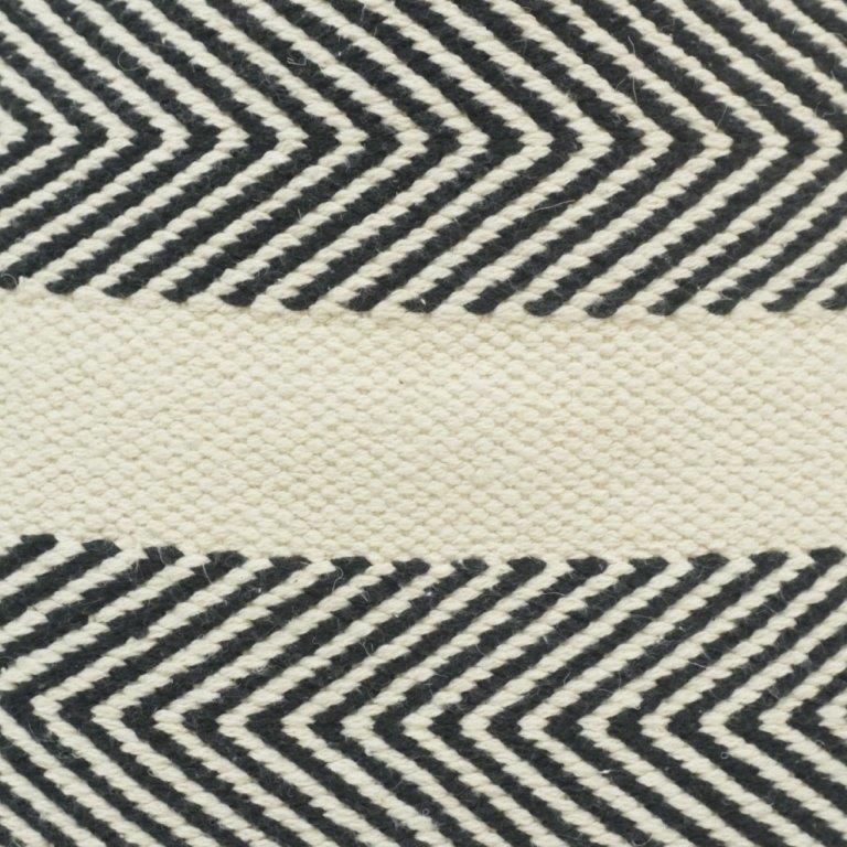 Handmade Black & White Chevron Cotton Cushion Cover | Woven Boho Throw Pillow Cover 45x45 cm