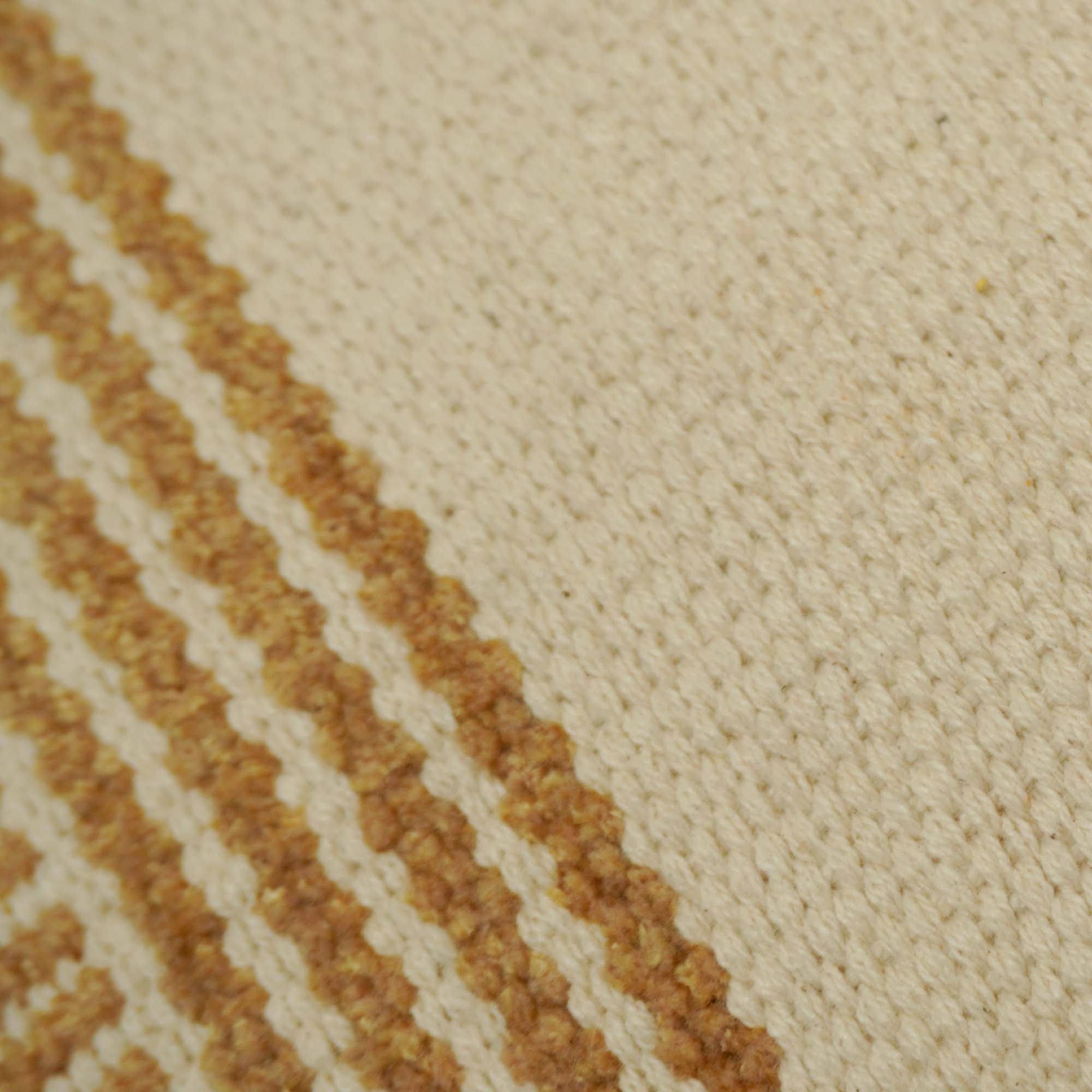Handwoven Cotton Striped Cushion Cover 45x45 cm | Beige & Natural Woven Decorative Throw Pillow Cover | Hidden Zipper | Modern Boho Farmhouse Home Décor
