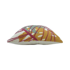 Abstract Embroidered Cotton Cushion Cover | Artistic Floral Design | 45x45 cm Decorative Pillow Cover